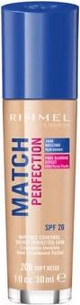 Rimmel London Match Perfection Foundation - 200 Soft Beige - Beige - Afbeelding 19