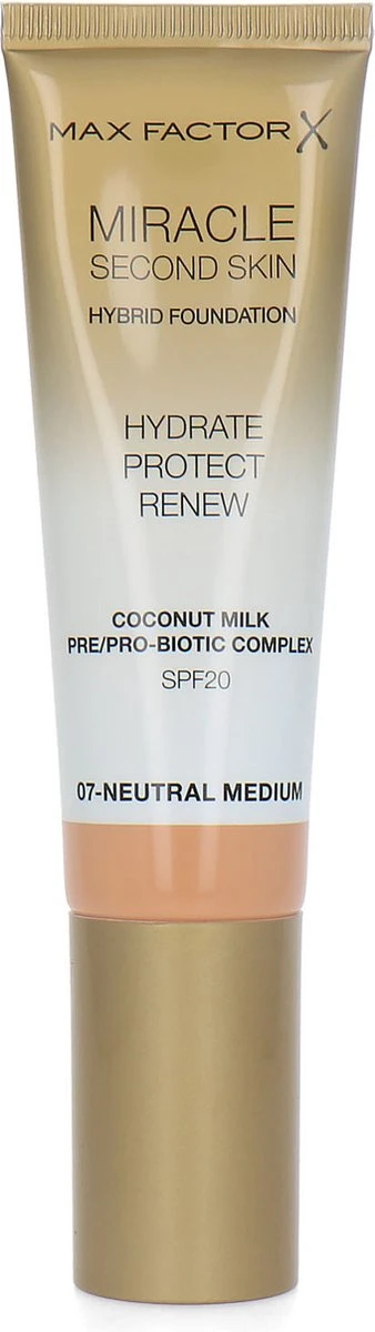 Max Factor Miracle Second Skin Foundation - 07 Neutral Medium