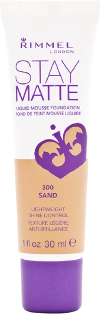 Rimmel London Stay Matte Liquid Foundation - 300 Sand - Afbeelding 4