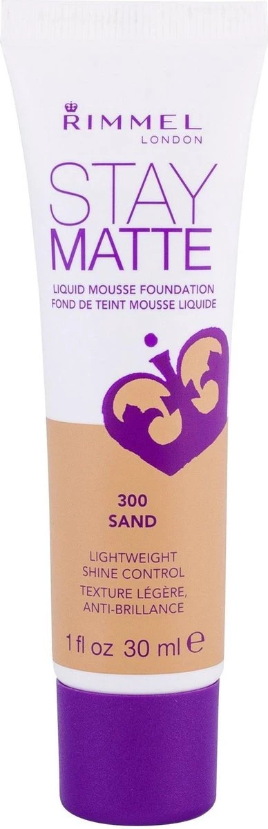 Rimmel London Stay Matte Liquid Foundation - 300 Sand - Afbeelding 5