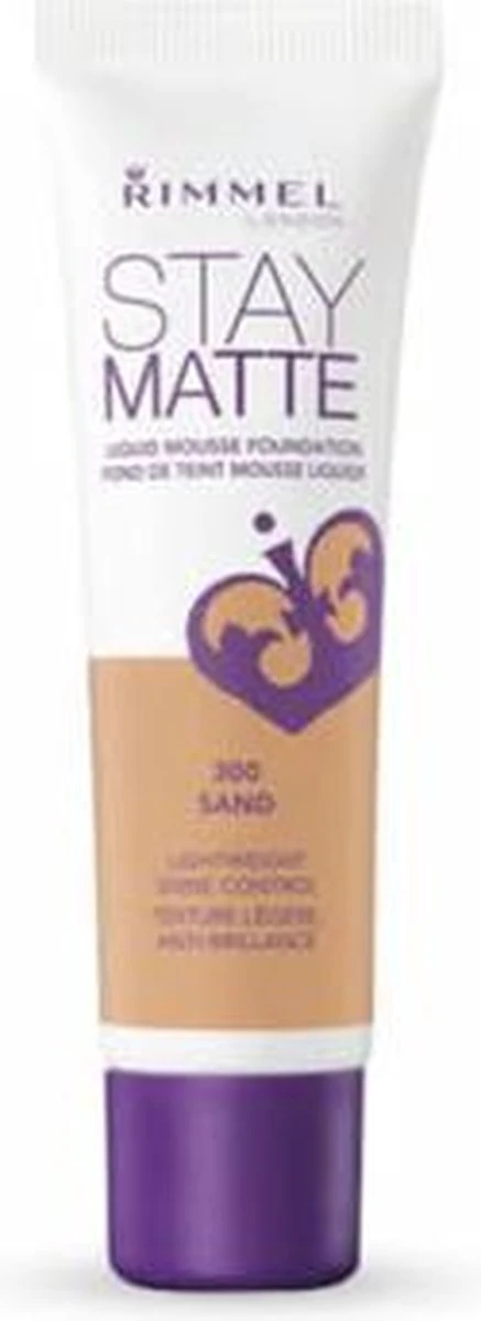 Rimmel London Stay Matte Liquid Foundation - 300 Sand - Afbeelding 6