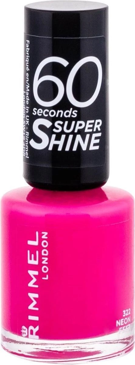 Rimmel London 60 Seconds Supershine Rita Ora Collection Nagellak - 322 Neon Fest - Afbeelding 3