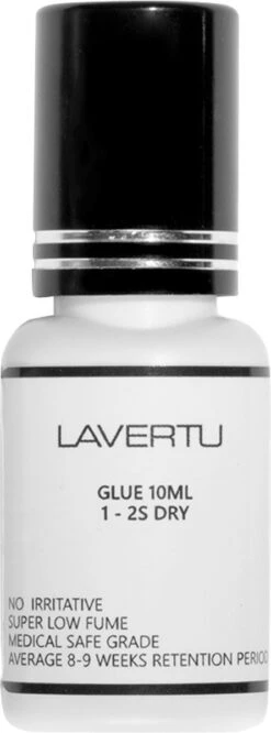 Lavertu Cosmetics - Wimperlijm - Wimperextensionslijm - 1-2sec Droogtijd - Langhoudend - Geen Irritatie - 9 Weken Retentie - Te Gebruiken In Moeilijke Omgevingsfactoren - 10ML