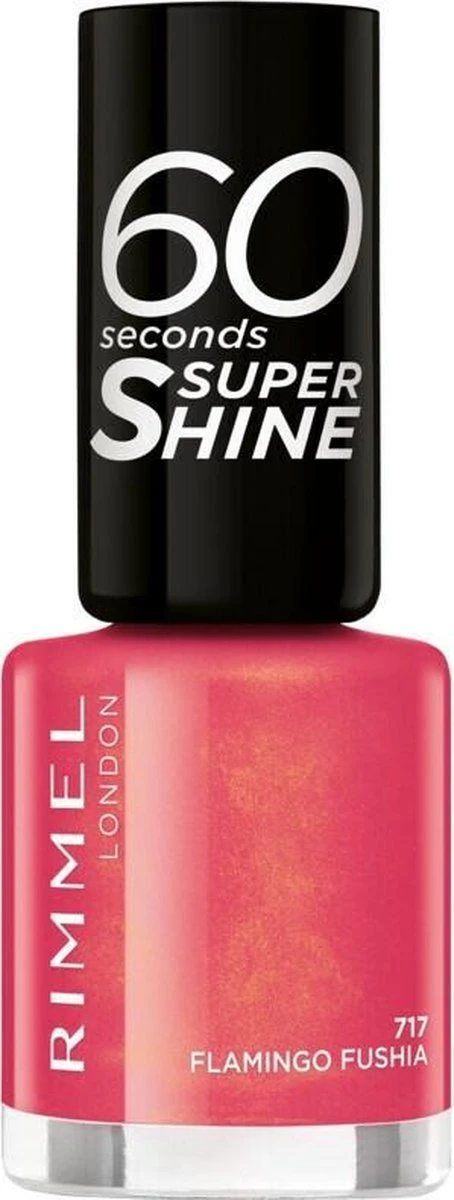 Rimmel London 60 Seconds Super Shine Nagellak - 717 Flamingo Fuchsia