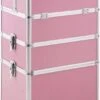 TecTake Cosmetica Koffer Met 3 Etages - Roze - Make-up Koffer