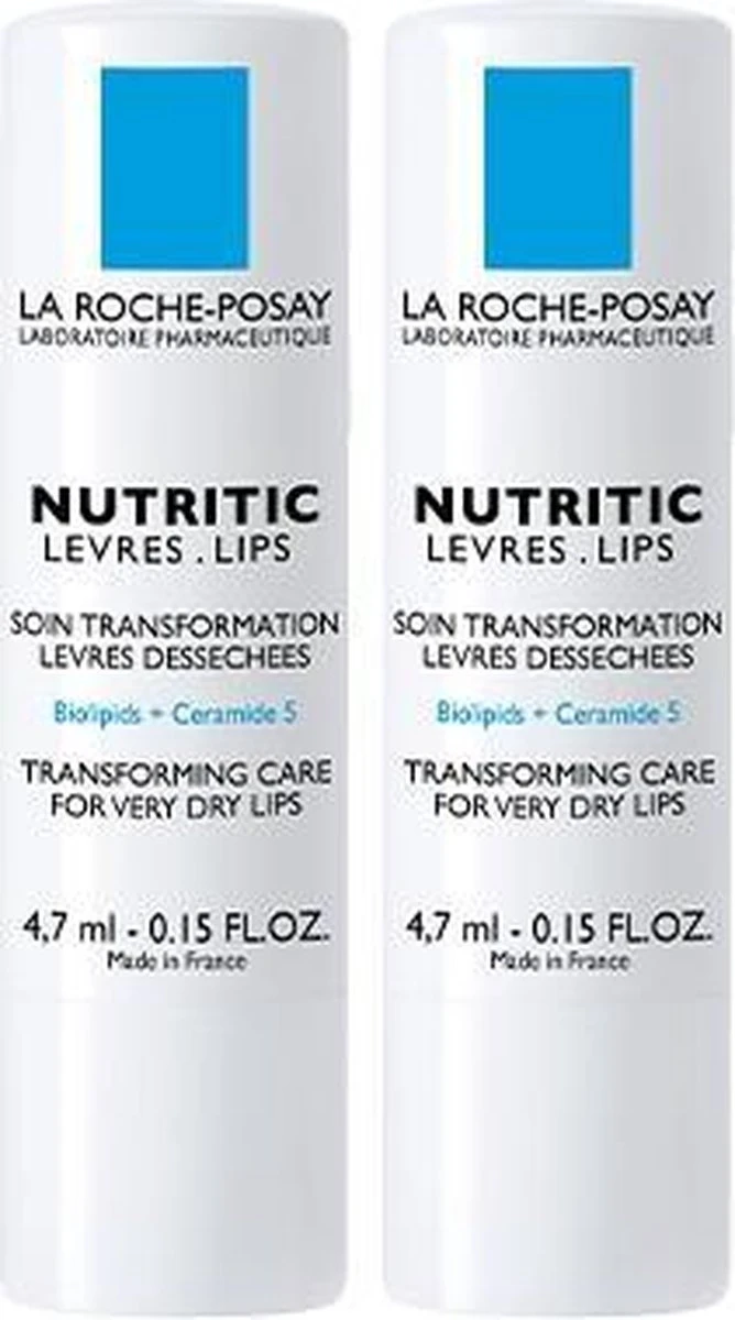 La Roche-Posay Nutritic Lippenstick - 2x4,7ml - (zeer) Droge Lippen