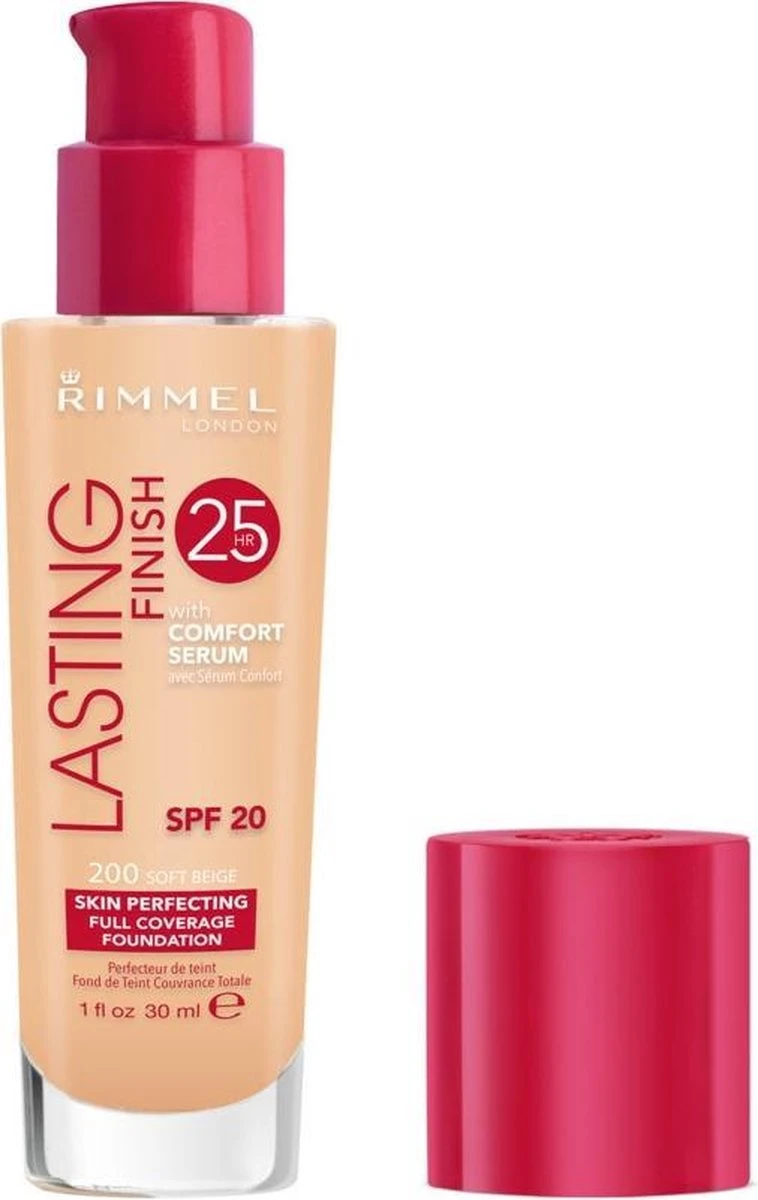 Rimmel London Lasting Finish Foundation - 200 Soft Beige - Afbeelding 2
