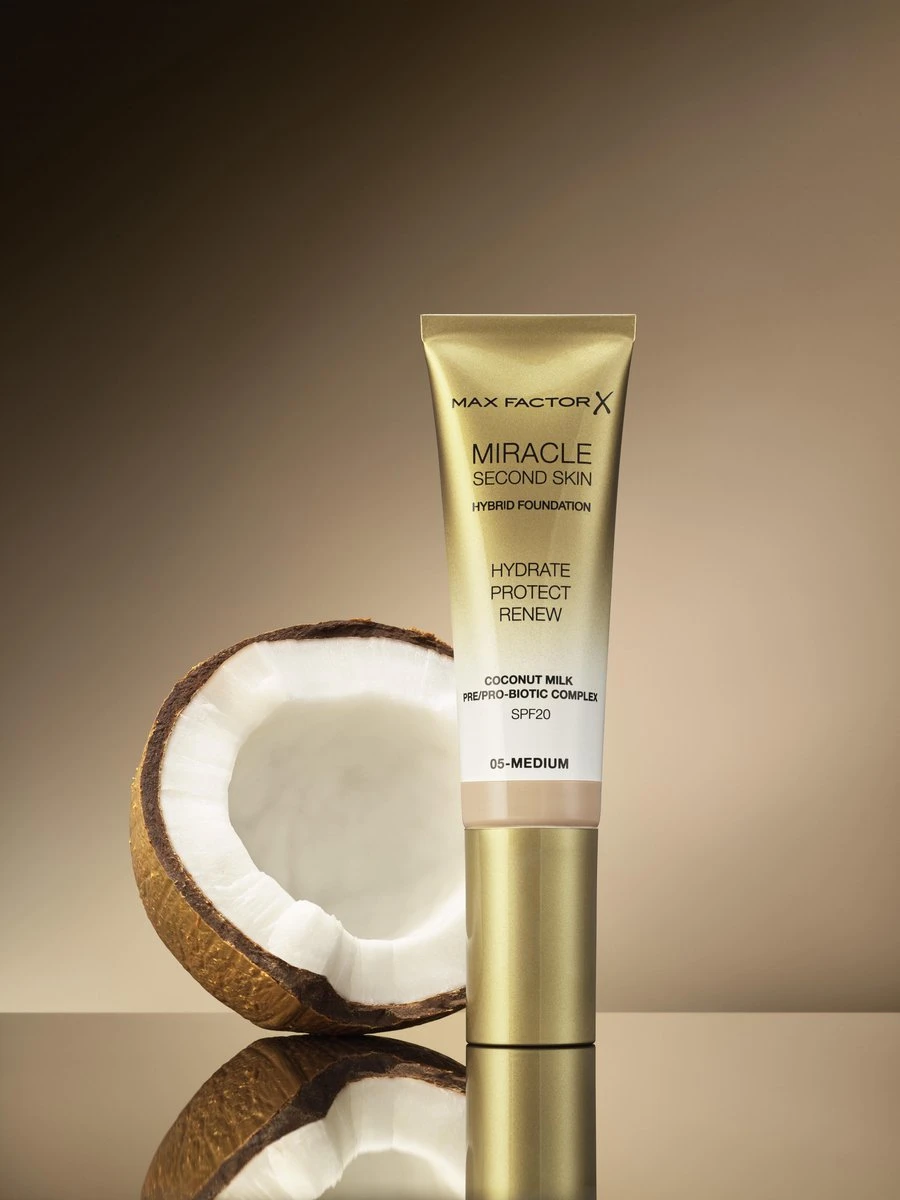 Max Factor Miracle Second Skin Foundation - 07 Neutral Medium - Afbeelding 5