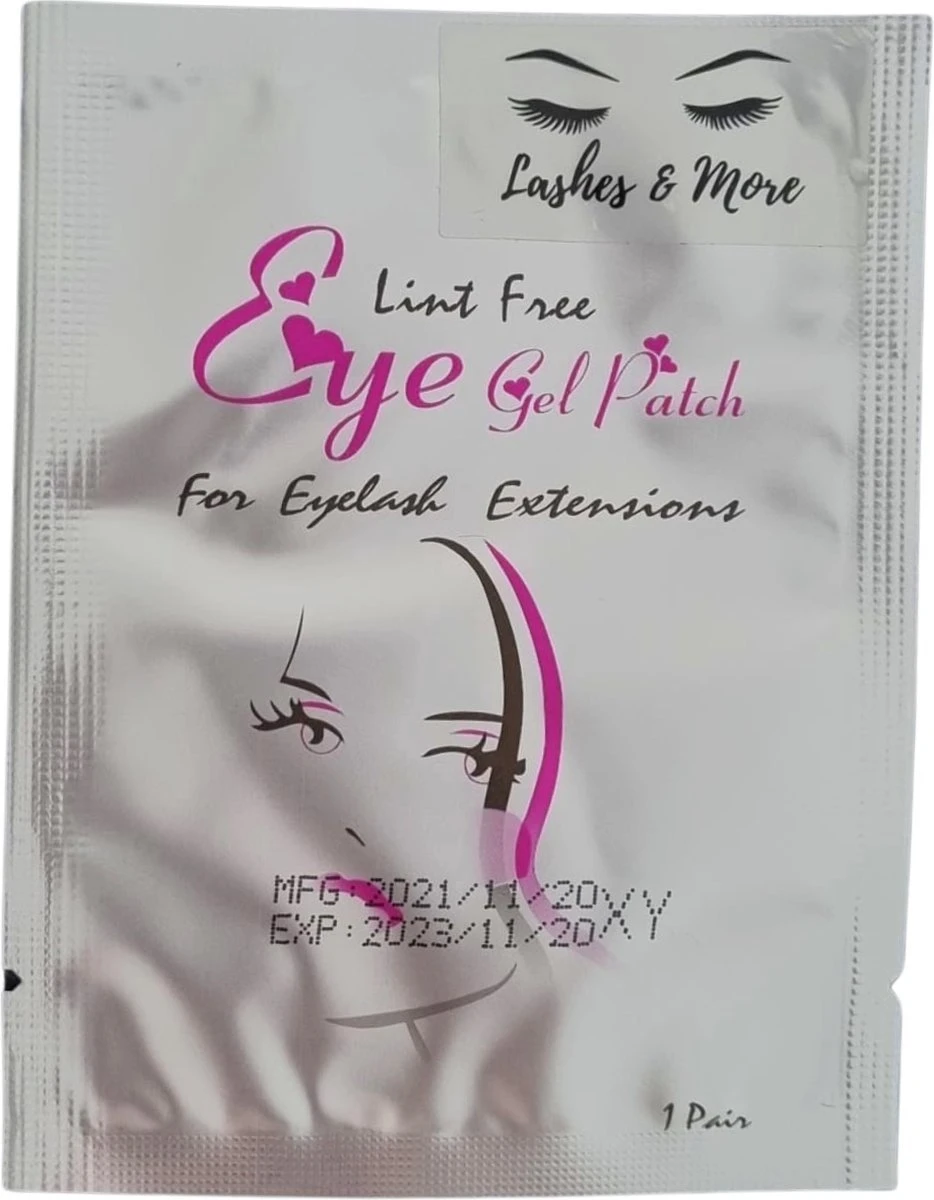 Merkloos EyePads - 100 Stuks (50 Paar) - Oogkussens - Wimperextensions - Make Up - Gel Pads - Wimper Sticker - Lashes - Groot - 50 Paar - Afbeelding 2