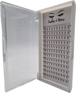 Lashes & More - Nepwimpers - 6D 14mm 0.07 D Krul - Pre-Made Volume Fans – Russian Volume – Pre-Made Fans- Wimperextensions – Wimper Extensions - Verkrijgbaar In Lengte 8mm Tot 15mm